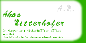 akos mitterhofer business card